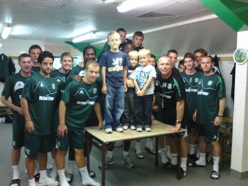 Andrew Osborne spent time rubbing shoulders with his Hibernian football 