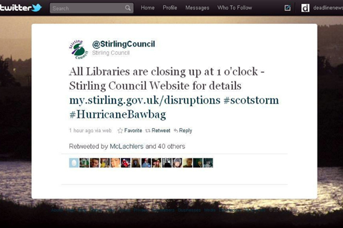 HURRICANE BAWBAG tag makes Scots storm top twitter trend ...
