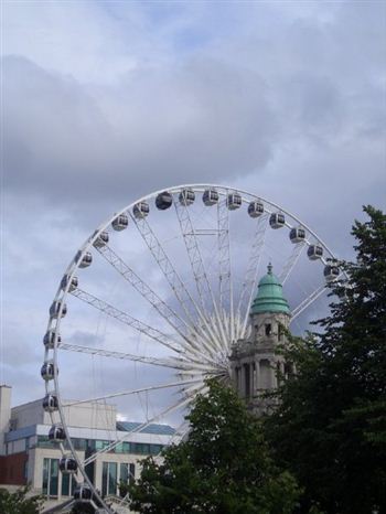 The ferris wheel in Belfast
