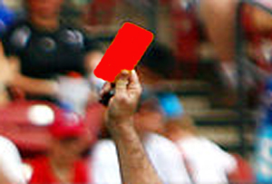 Red cards for mismatched underwear