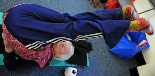 Scots woman, 97, in world-record bid as world’s oldest yoga teacher