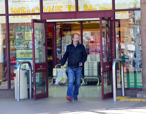 And Colin, 60, went about his chores at Morrisons in the city’s Portobello Road completely unnoticed by fellow shoppers. 