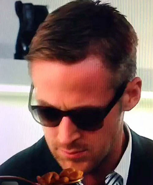 Ryan Gosling's reaction to the clips remains a mystery