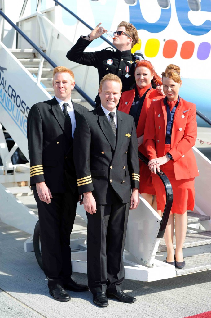 Proud Scottish gingers set an unofficial world record as they took to the skies in the first ever red-head only flight.