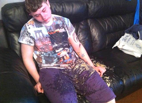Nikki Hunter found her son unconscious and covered in vomit after recording a Neknominate video.