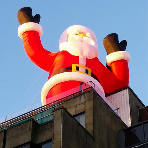 Santa from below - Photo: Kirsten Watson