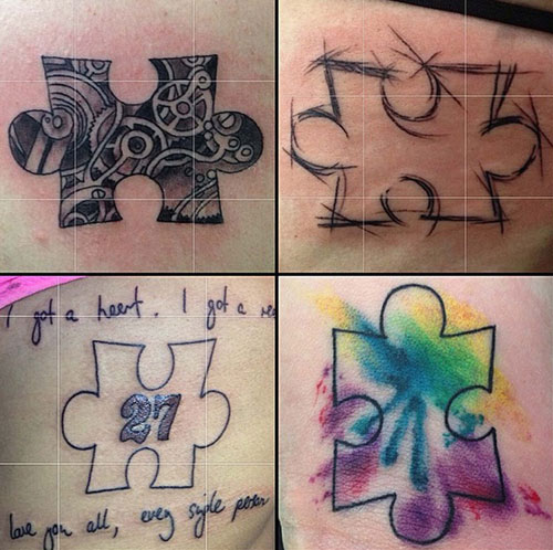 Some of the artwork design which has been tattooed on devoted fans 