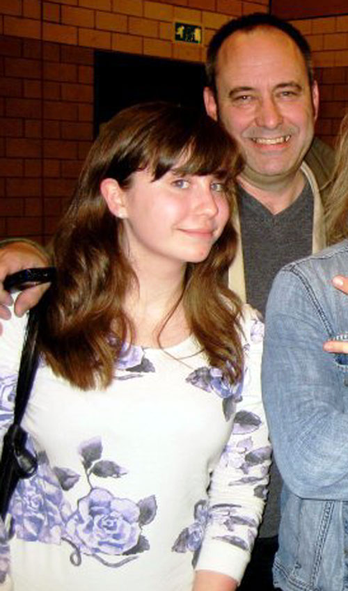 Tom with his daughter, Martha, in 2010 