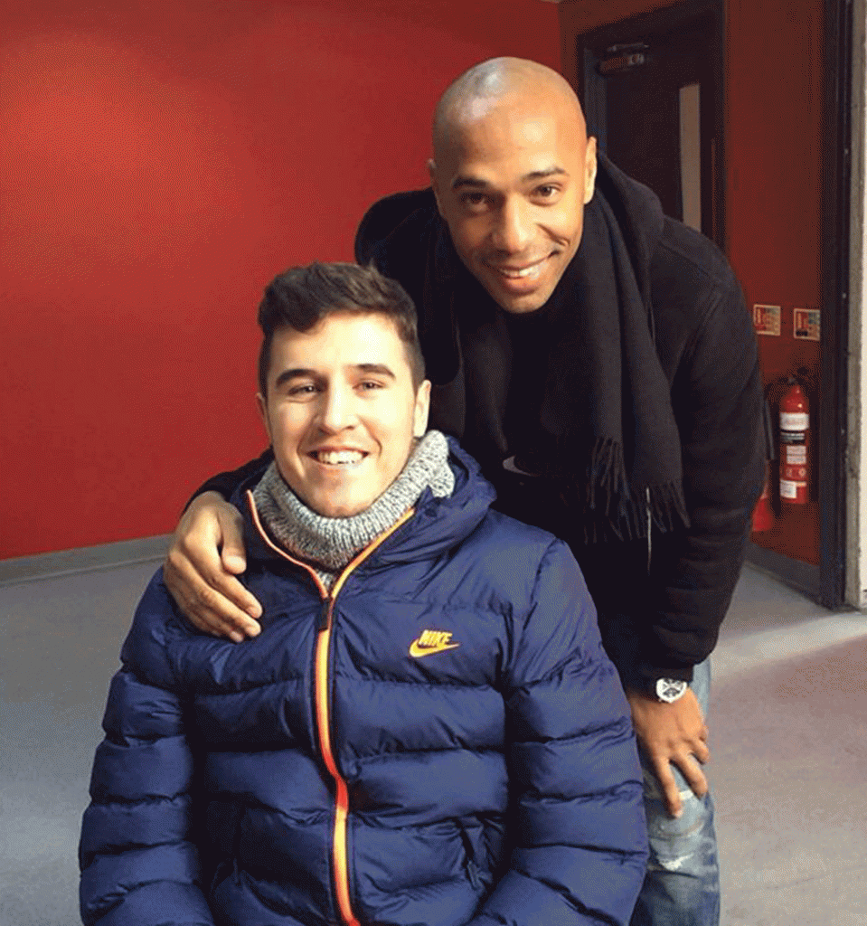 Henry with his hero Thierry Henry