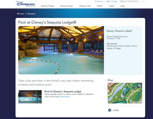 The lodge boasts amenities such as an indoor swimming pool (Pic: Disneyland Paris)