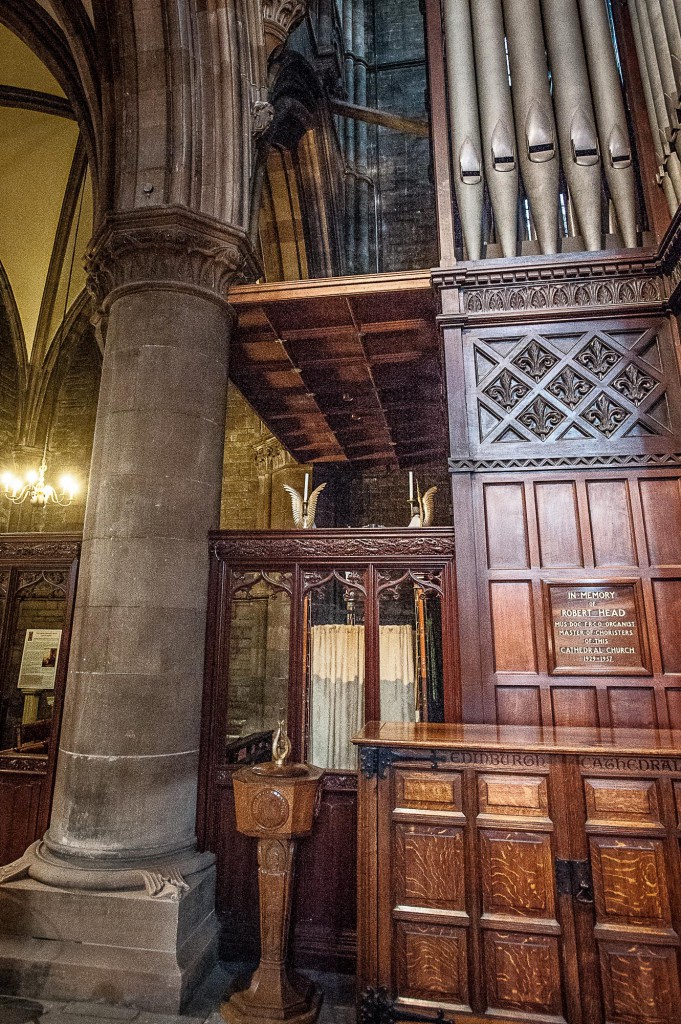 A homeless man has been sneaking in to St Mary's Cathedral in Edinburgh and sleeping in the organ at night. IN PIC................. (c) Wullie Marr/DEADLINE NEWS For pic details, contact Wullie Marr........... 07989359845