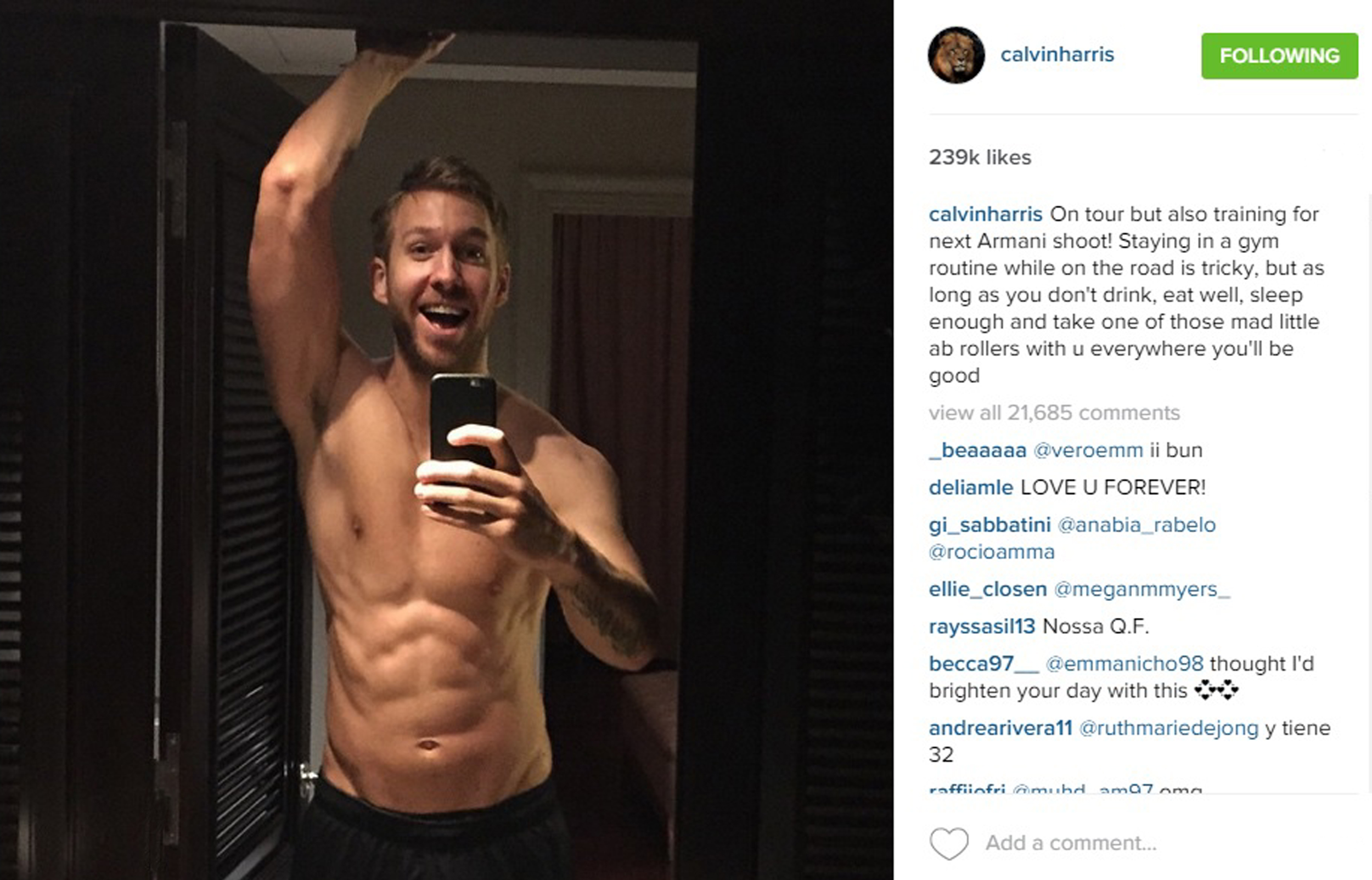 Calvin Harris Poses In Nothing But His Underwear In New 