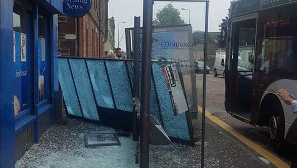 The smash took place yesterday evening as commuters started on their evening commute