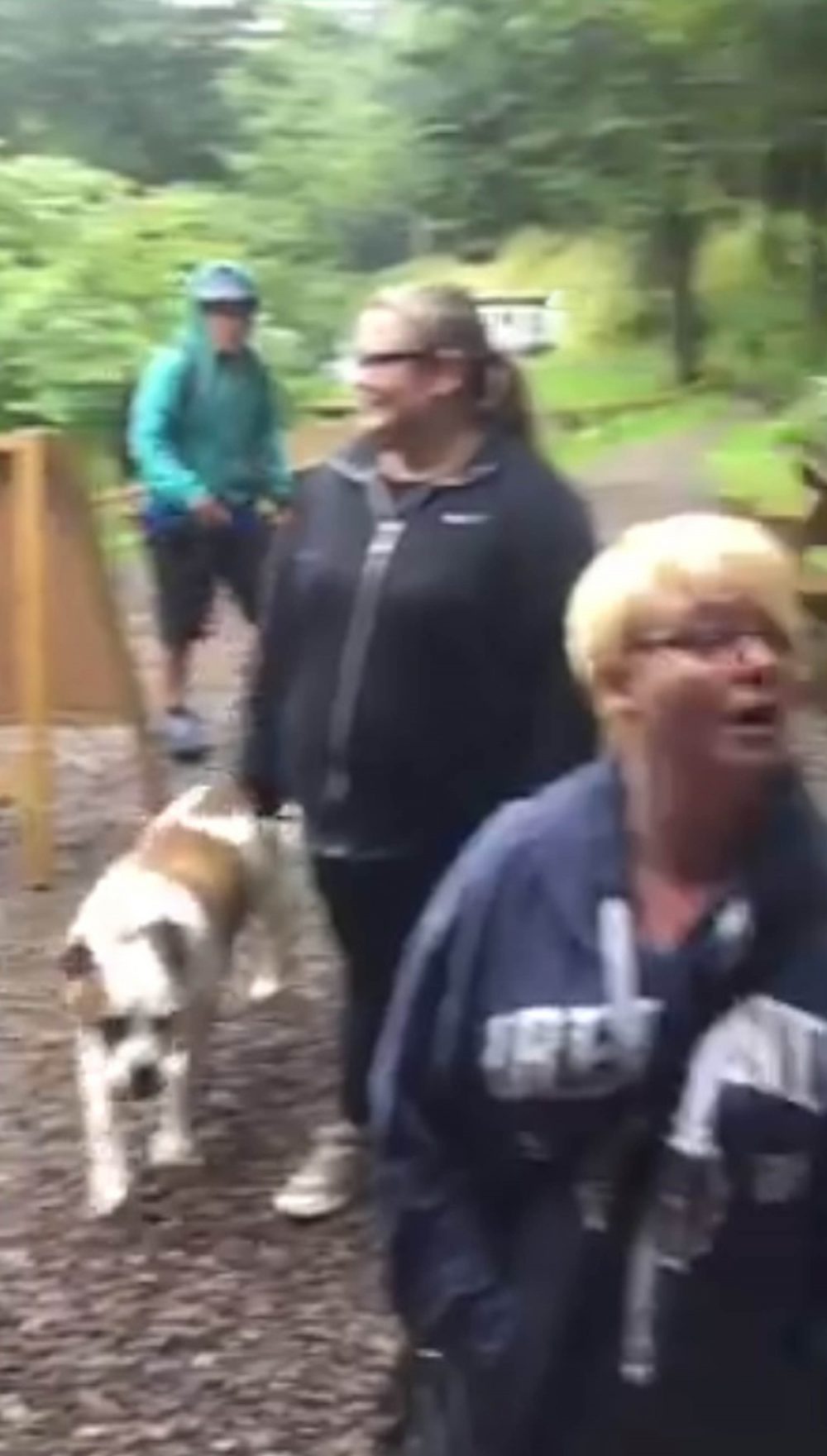 A VIDEO shows the moment a group of deaf thrill-seekers protested by sign language after they were banned from the zip wires. The eight-strong group turned up for a 30th birthday party but were refused entry because they could not understand safety instructions. Lynda McQueen and her friends claim they are victims of "sickening discrimination" because they requested an interpreter two days earlier. The video shows the furious women using sign language to vent their anger and penning protest notes to staff at Go Ape, Peebles, Scottish Borders. The firm has since apologised for turning away the group - just three months after it said sorry for refusing entry to two women in Rugeley, Staffs. Birthday girl Lynda booked the £33-per-person adventure assault course last month and contacted staff two days before to request an interpreter. However staff didn't get back in touch until 20 minutes after the women, who had travelled from all over Scotland, had arrived.