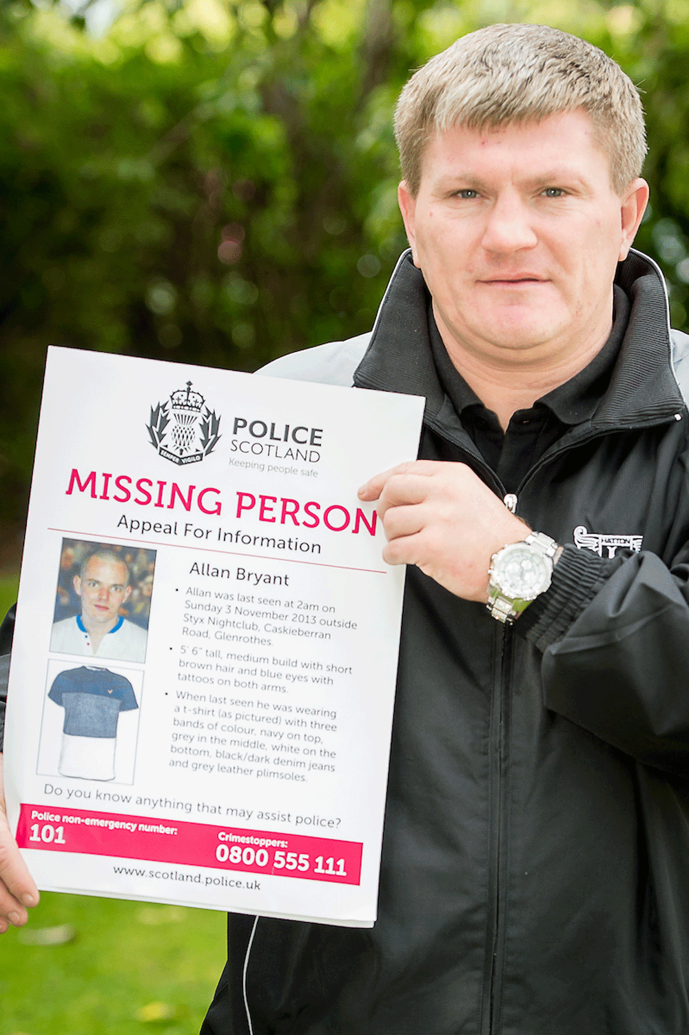 Boxing legend Hatton has urged anyone with information to come forward