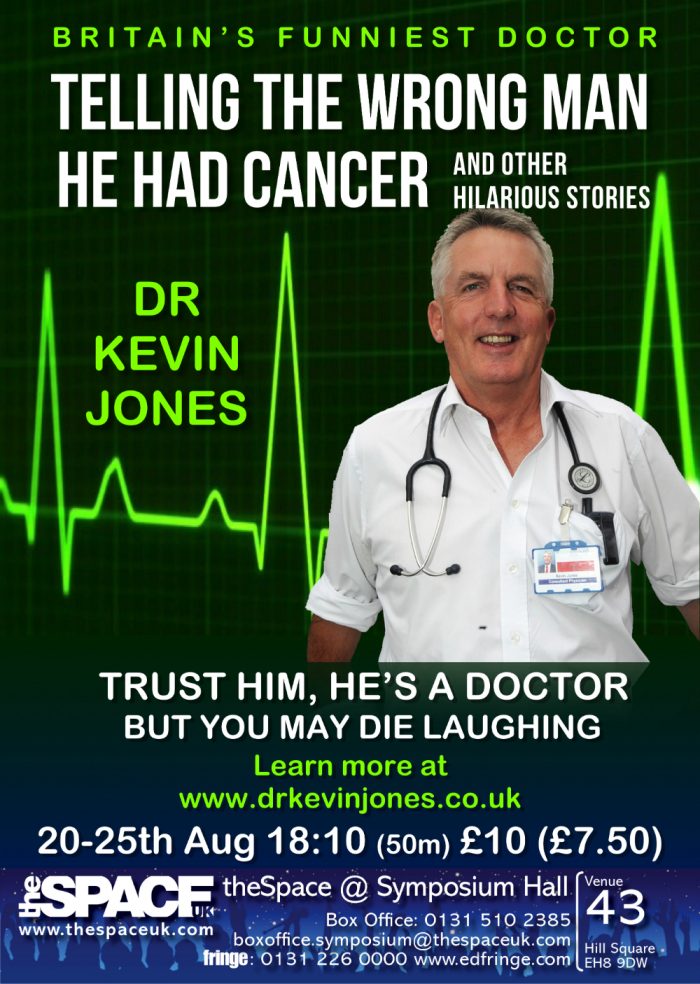 If you want a prescription for humour, look no further. Check out doctor turned comedian Dr Kevin Jones