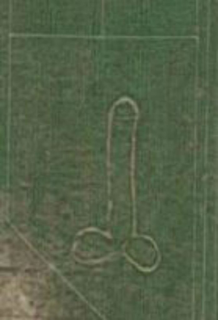 Drawing of penis on Aberdeenshire school field