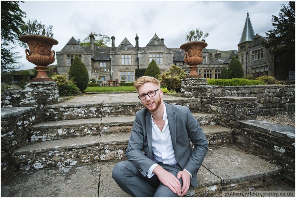 Managing partner in front of Simonstone Hall