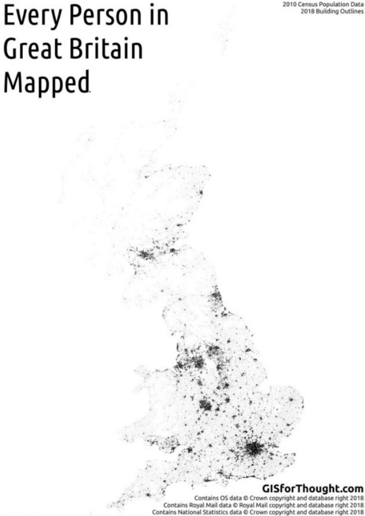 Remarkable interactive map shows every one of UK's 62 million citizens - including PM