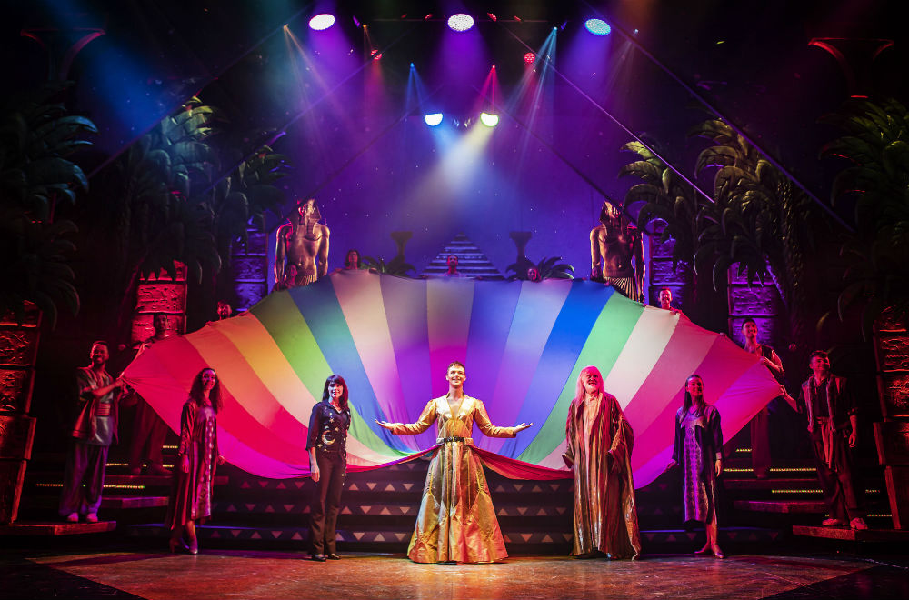 The image shows a shot of the production of Joseph and the Amazing Technicolor Dreamcoat at the Playhouse Theatre in Edinburgh.  (C) Pamela Raith