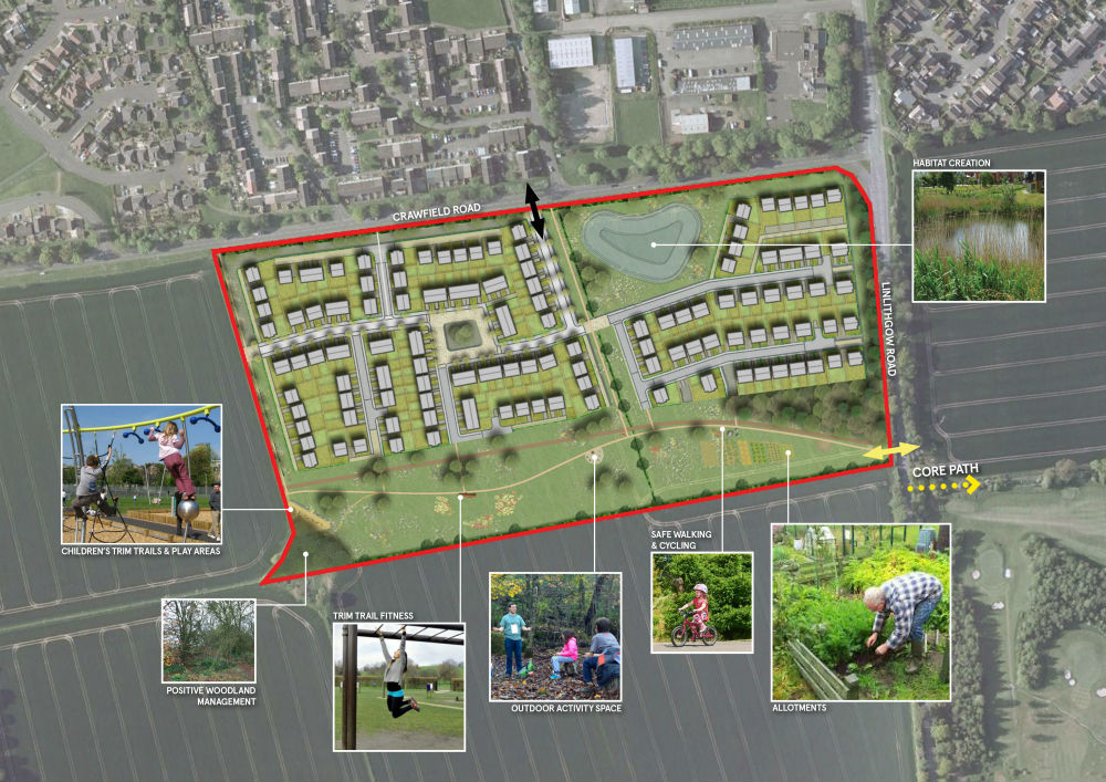 PROPOSALS for affordable housing in for local people in Bo’ness have been put forward to tackle the housing shortfall in the Falkirk Council area. Developers, AWG and Mactaggart & Mickel, have proposed the scheme of 225 houses which will include 75 much-needed affordable homes for locals at Crawfield Road.