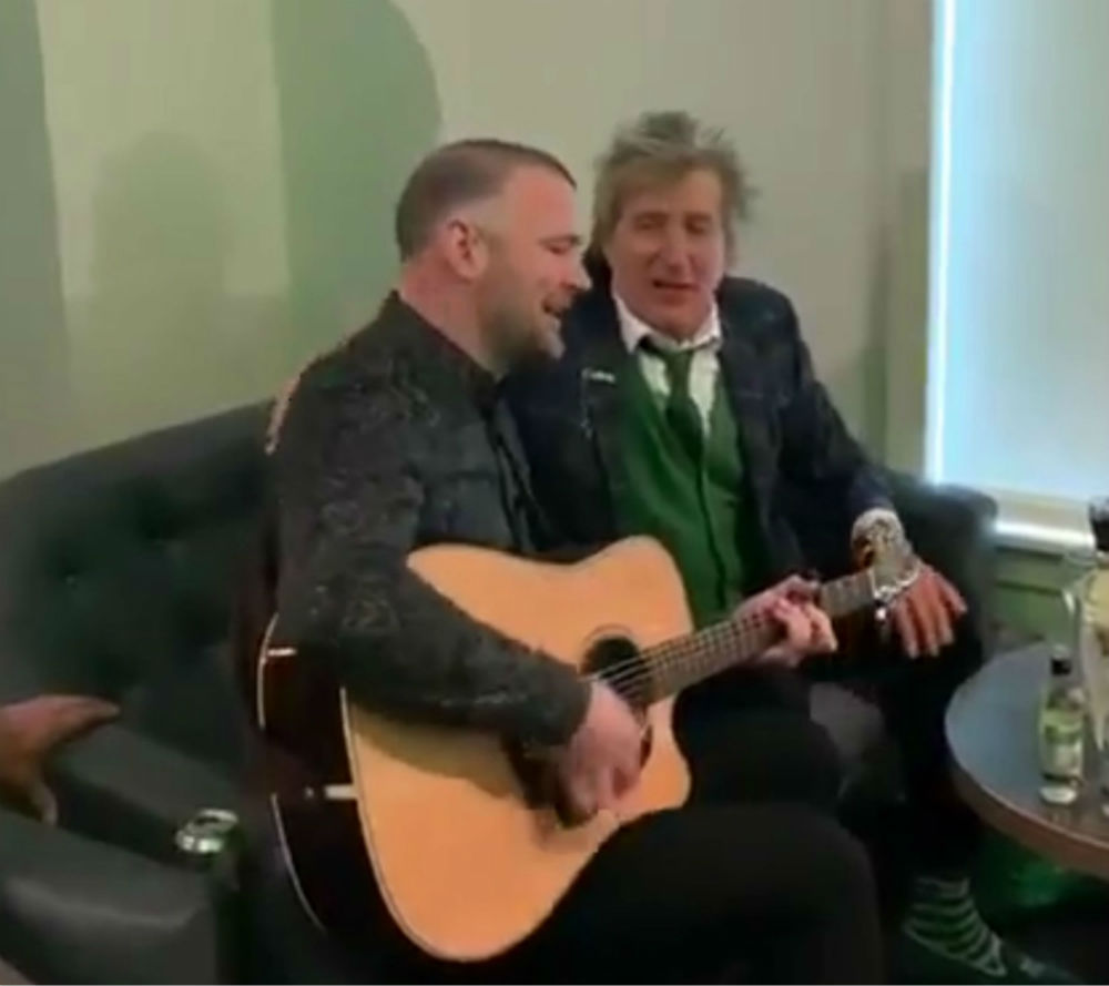 Rod Stewart is the star of a video which was taken at Celtic Park. The video shows the rockstar dueting Grace with lucky fan, Liam McGrandles. Rod Stewart was in Celtic Park for the Old Firm derby and dueted with the fan in the Kerrydale suite.