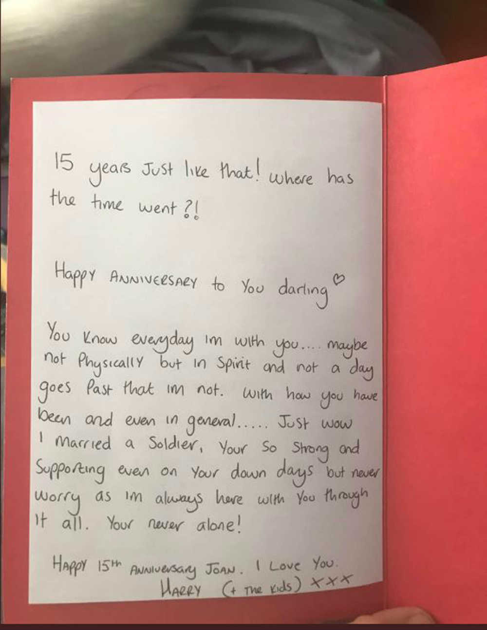 Widow gets wedding anniversary card from husband 14 years after he died ...