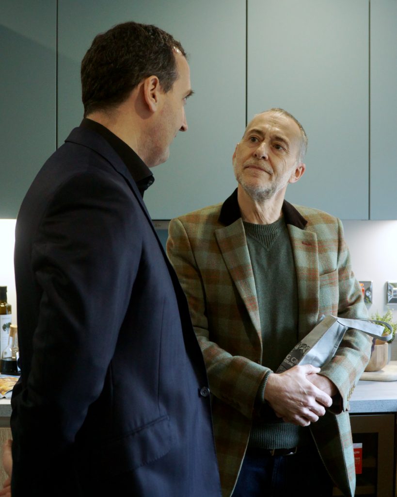 David Stirling and Michel Roux Jr at the launch of their new home and kitchen range
