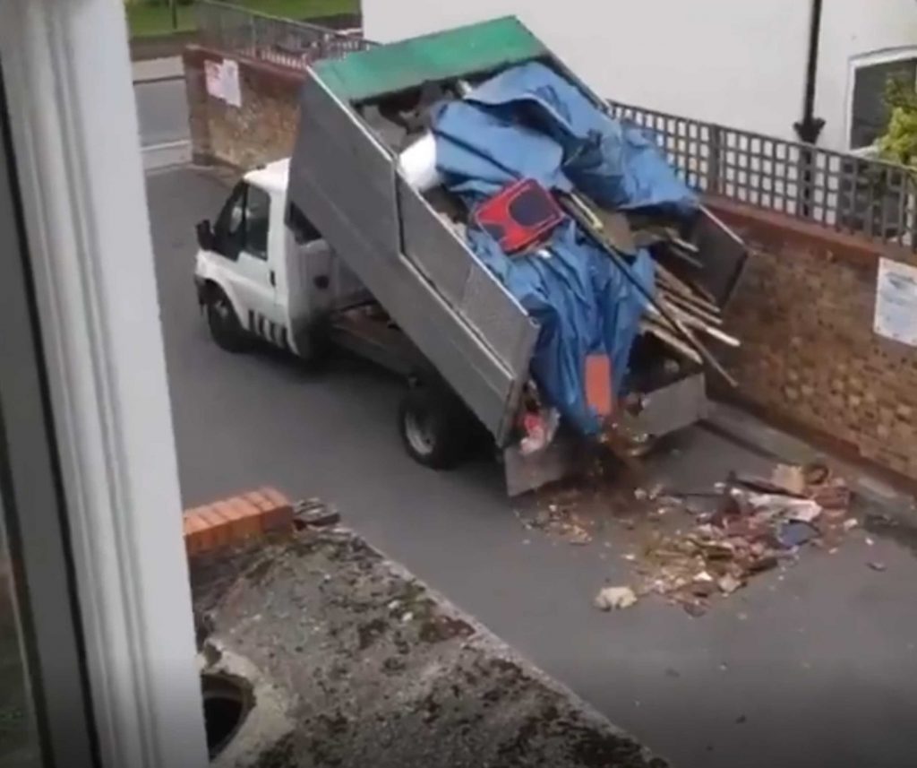 Croydon Council are investigating after a fly tipper was caught dumping in a residential street