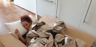 Amazon customer makes makeshift bed from massive parcel after order