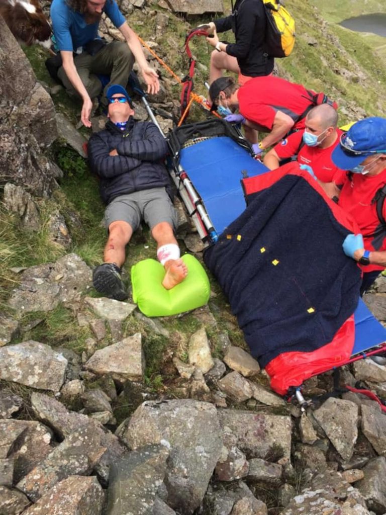 A mountain climber was rescued by Keswick Mountain Rescue Team after his fall