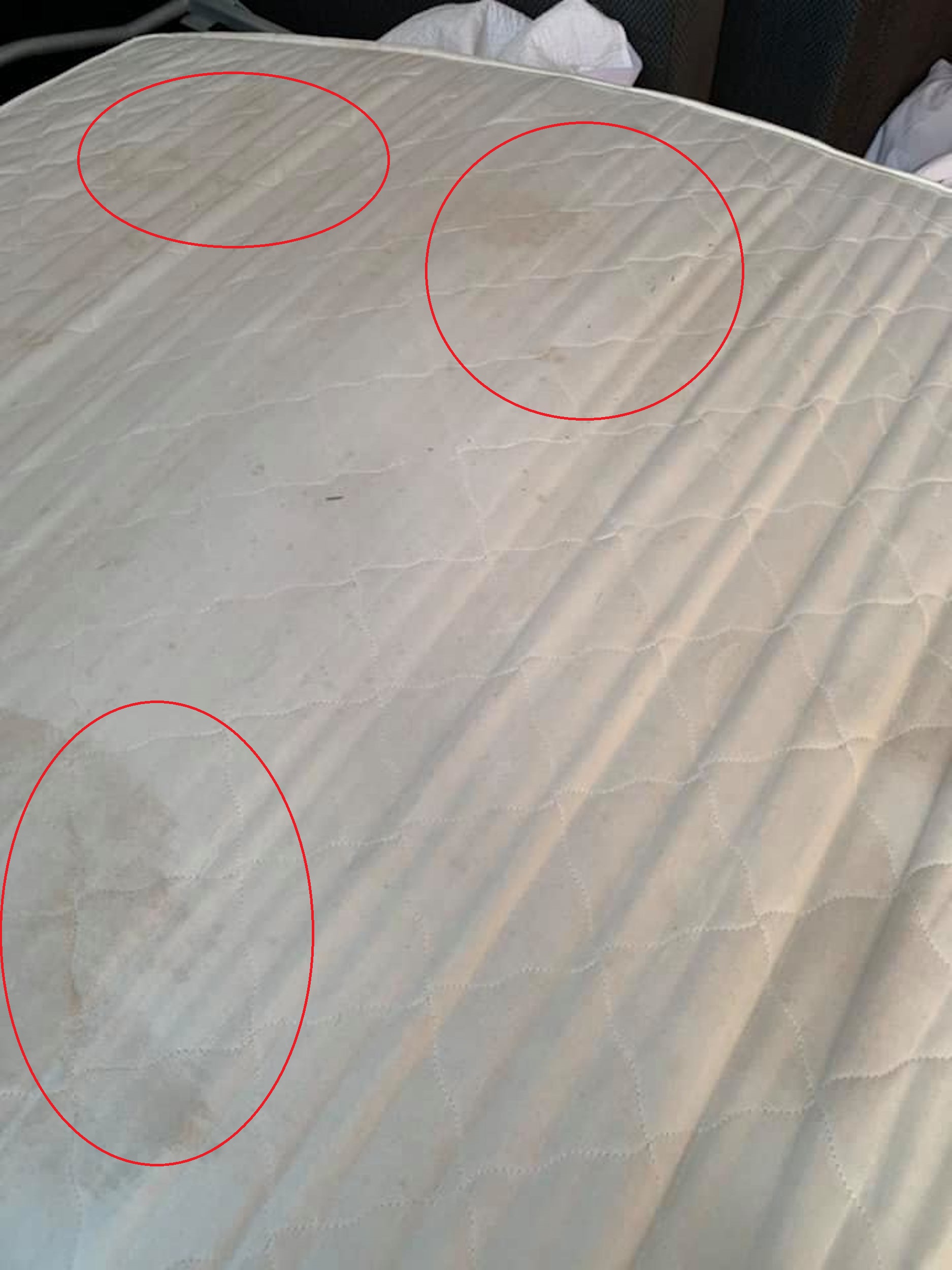 stains on mattress