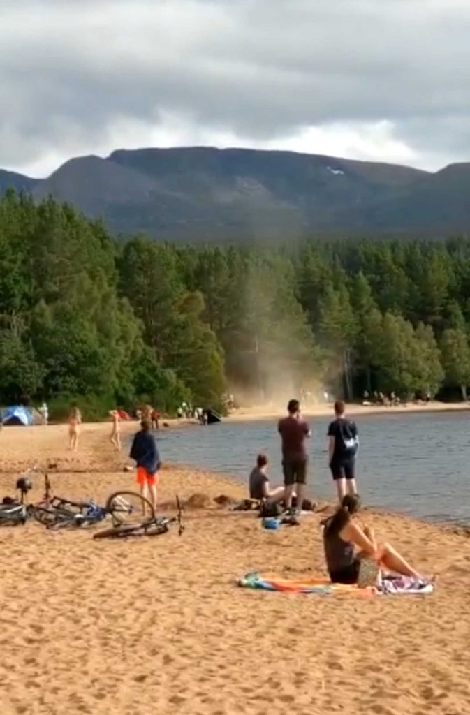 Warning about barbeques after dust devil caught on camera