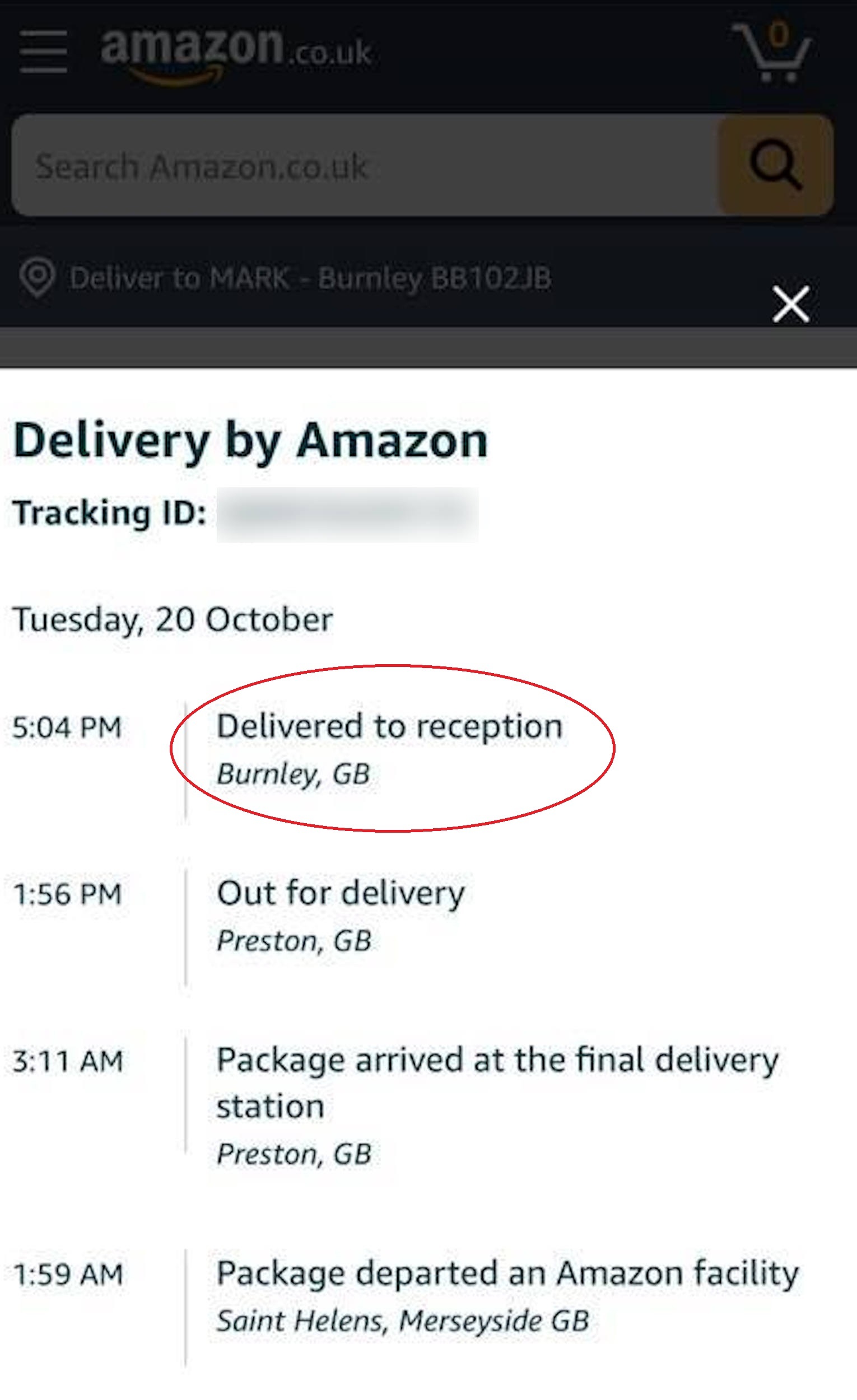 A picture of the delivery system on Amazon - Viral News UK