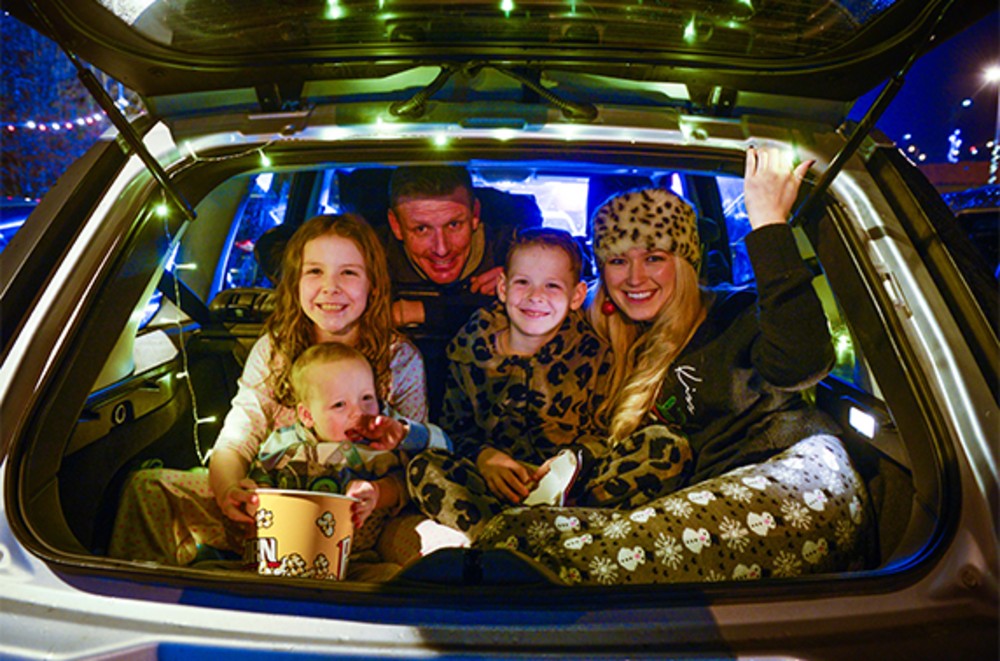 An image of a family inside a car for Itsion's drive in - Entertainment News Scotland
