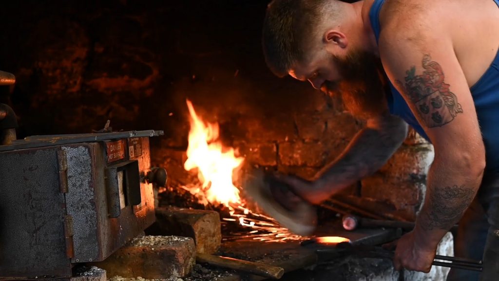 Image by Eilidh Munro of Blacksmith at work at Cousland Smiddy. Scottish Business News