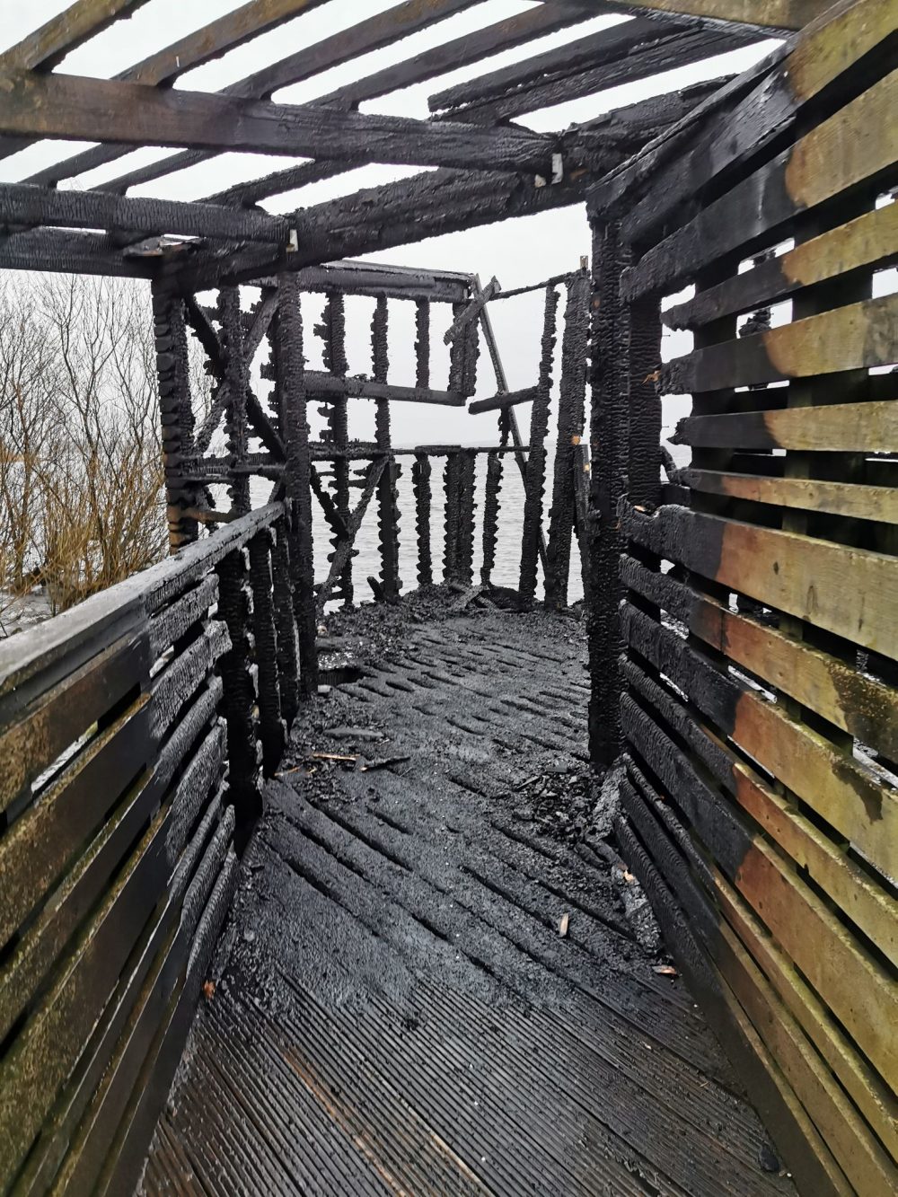 The Loch Leven Hide after the fire - Court and Crime News Scotland
