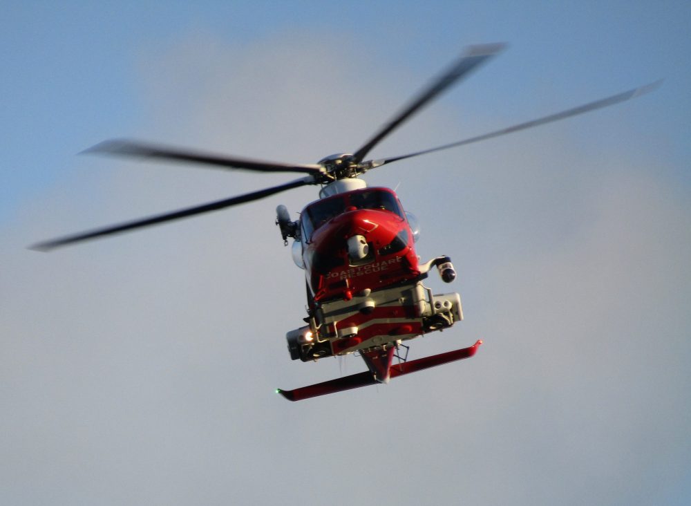 A picture of a HM Coastguard helicopter - UK and World News