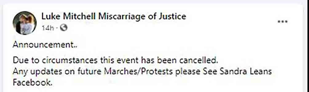 Protest for Luke Mitchell event cancelled - Scottish News