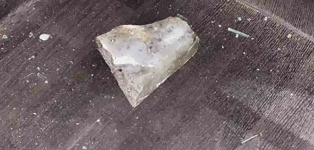 Bus driver shares image of boulder thrown through window - Scottish News