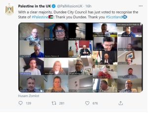Palestine in the UK-Scottish News