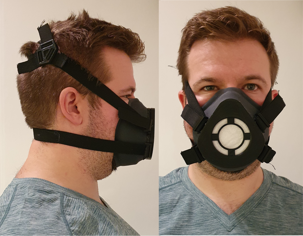 Researcher wearing a reusable mask - Coronavirus News Scotland