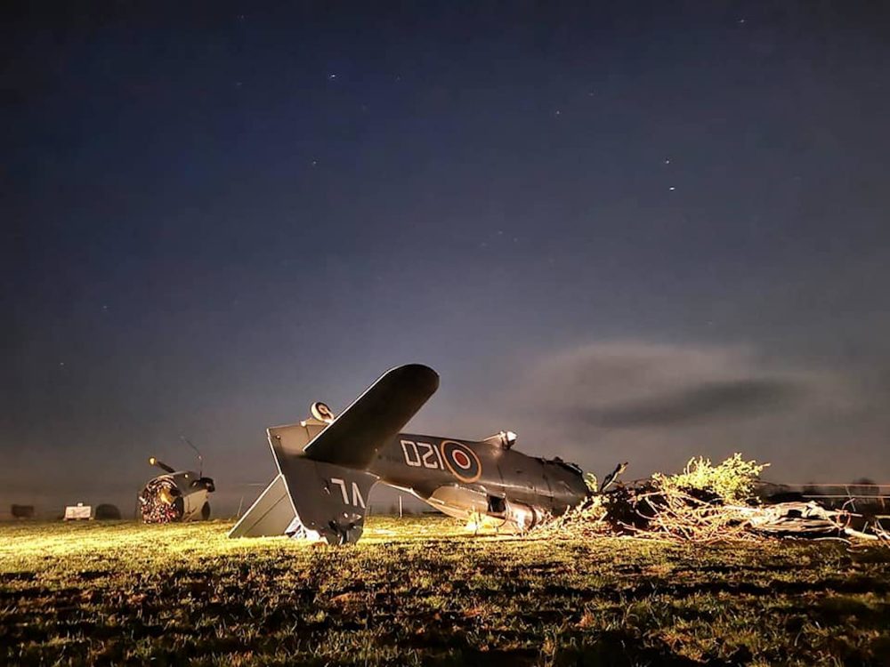 the aftermath of a historic Hawker Sea Fury aircraft crash| UK and world news
