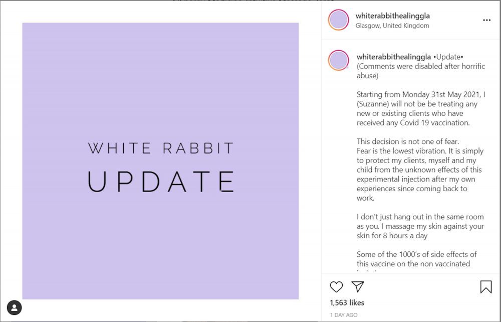 White Rabbit Healing screenshot - Health News Scotland