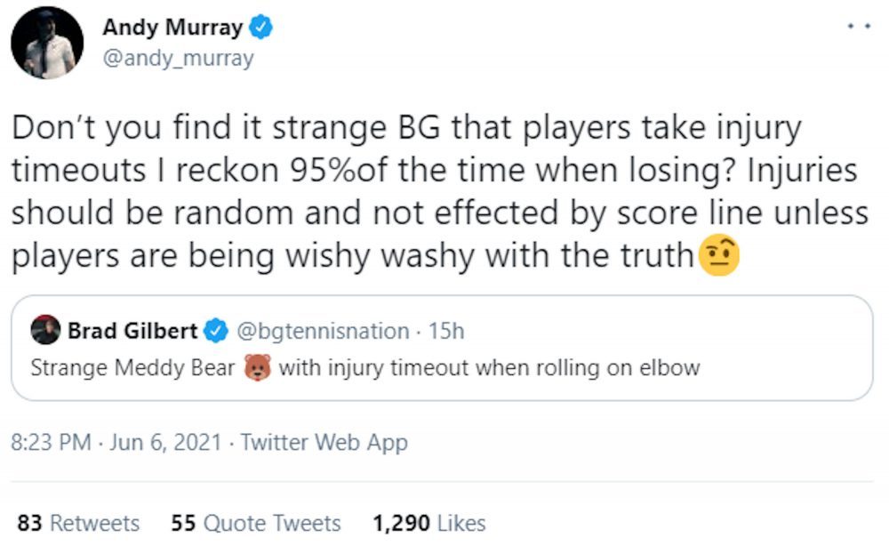 Andy Murray tweet addressing the issue | Scottish Sports News