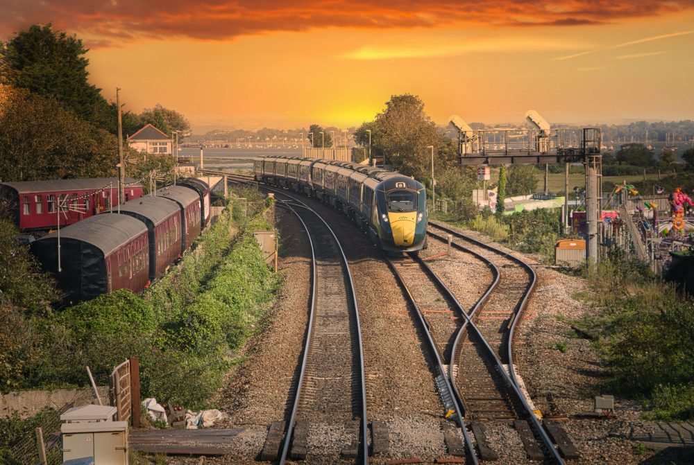 train with sunset |Transport News Scotland