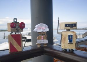 The robots are the work of two artists from The Clydeside Collective  - Scottish News