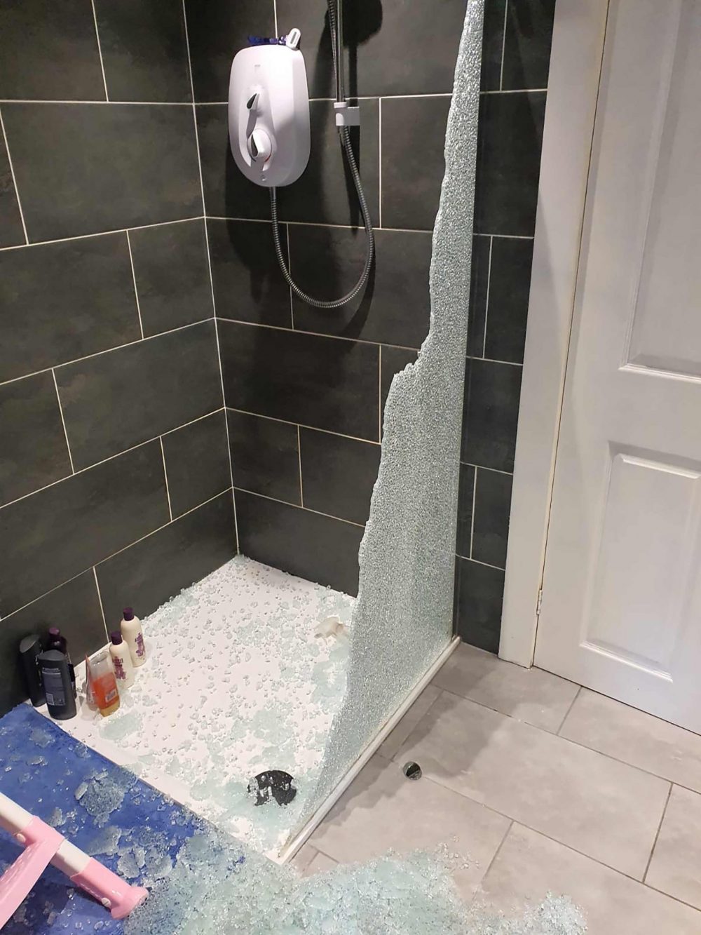 The glass shower screen exploded - Scottish News