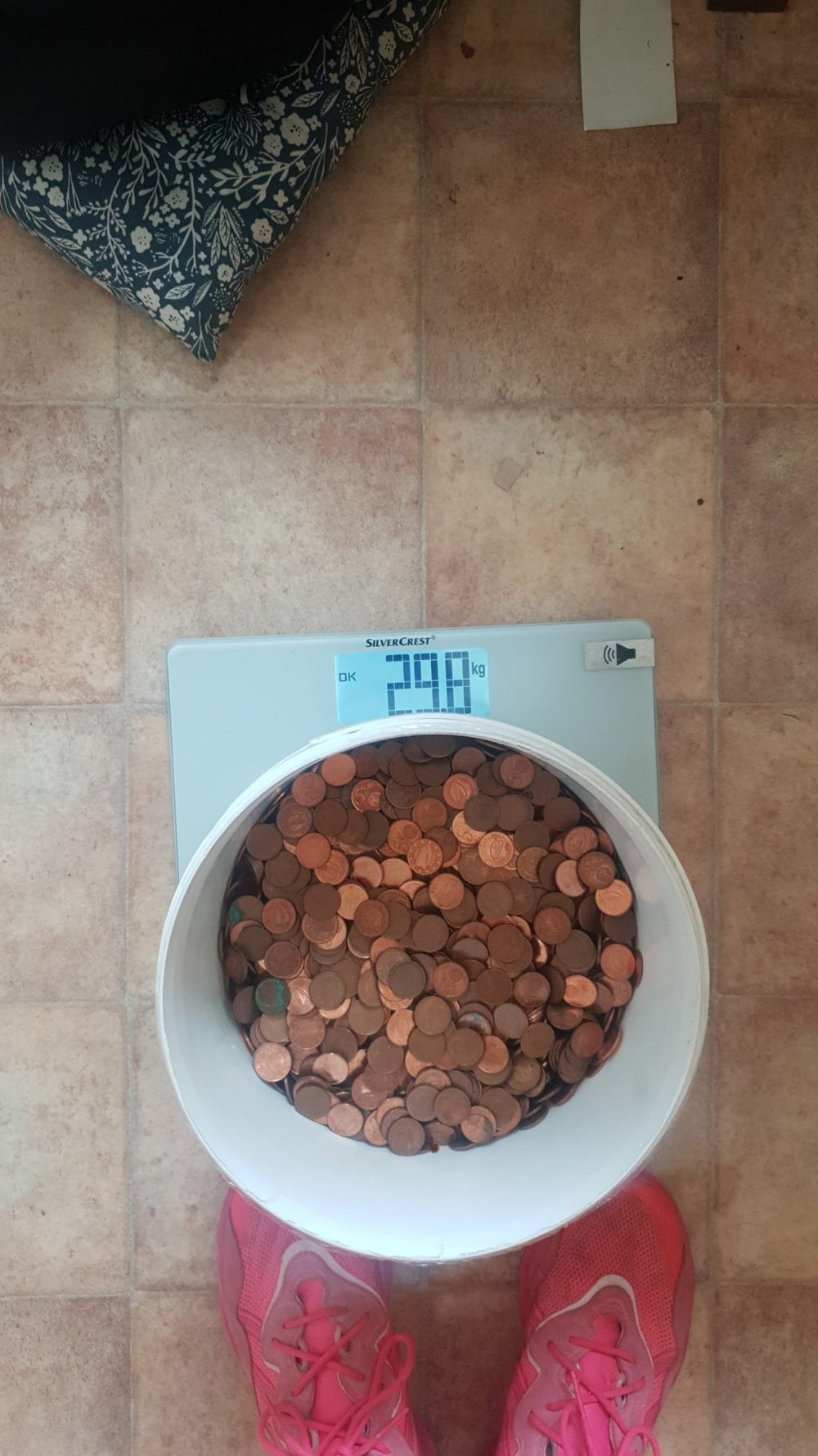 weight of coin bucket - UK and World News