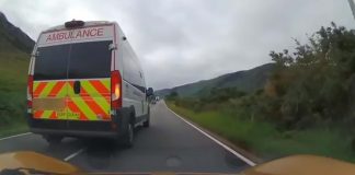 Ambulance pulling out - Dashcam News Scotland
